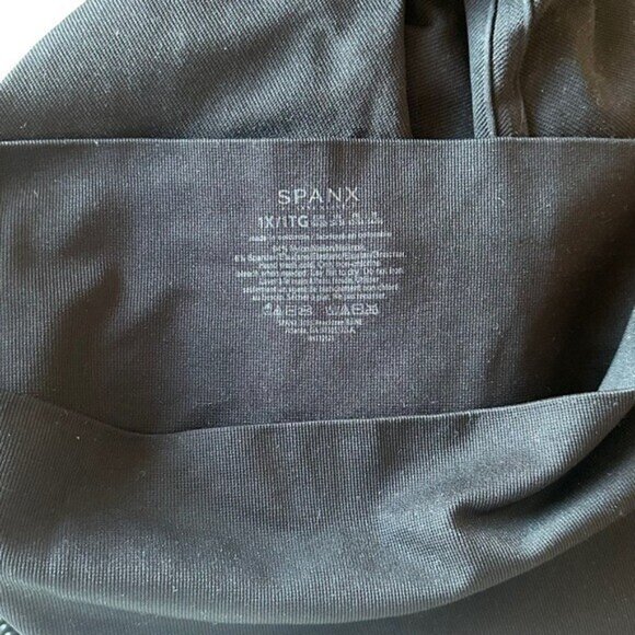 Spanx Look at me Now Seamless Leggings 1X Plus Size Black Ankle Length High Rise - Picture 6 of 6